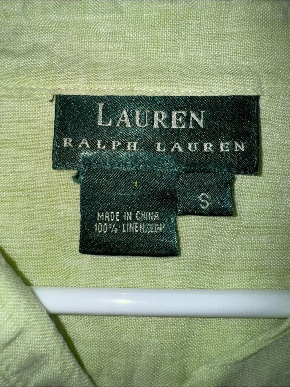Lauren Ralph Lauren 100% Linen Button Shirt Small Mint Green - Picture 2 of 5